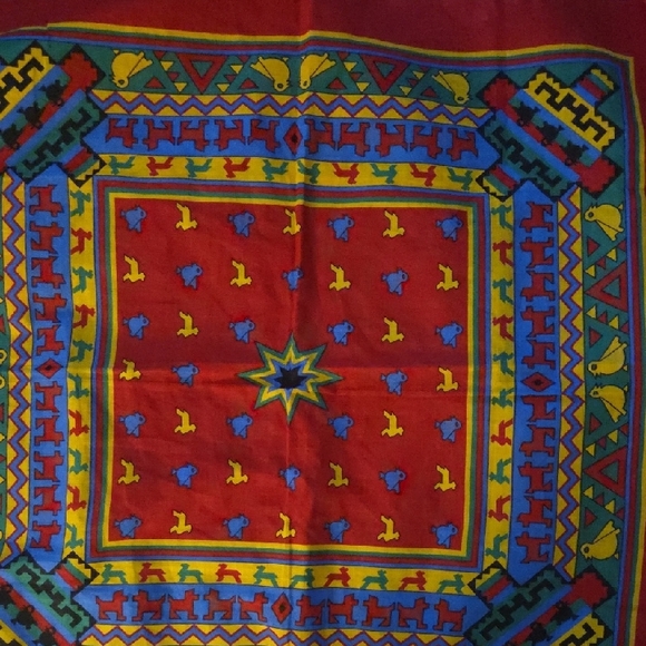 Colorful Geometric Pattern Scarf - Picture 1 of 5